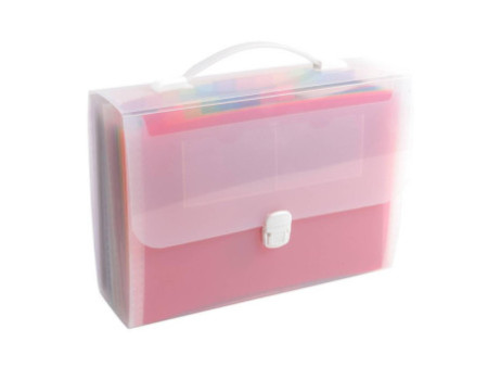 EXACOMPTA Trieur valisette avec poignée Crystal, transparent