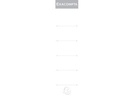EXACOMPTA Etiquette de dos de classeur, 28 x 185 mm, blanc