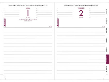 EXACOMPTA Agenda 'Journal 17', 2026, Barbara, noir