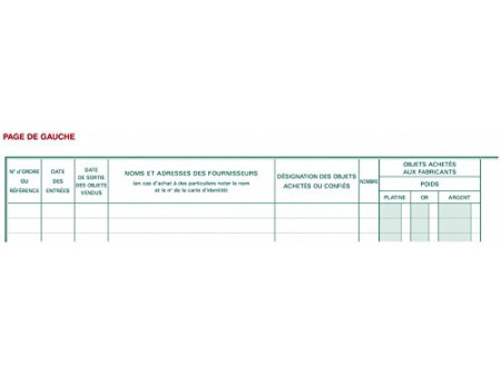 EXACOMPTA Registre 'Bijoutiers Magasiniers', 200 pages