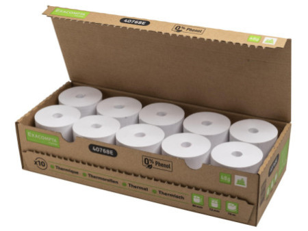 EXACOMPTA Bobine pour ticket de CB, 80 mm x 76 mm, blanc