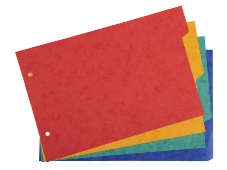 EXACOMPTA Intercalaires en carton, 148 x 210 mm, 4 touches