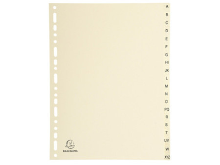 EXACOMPTA Intercalaires carte peau, A-Z, A4, 20 touches