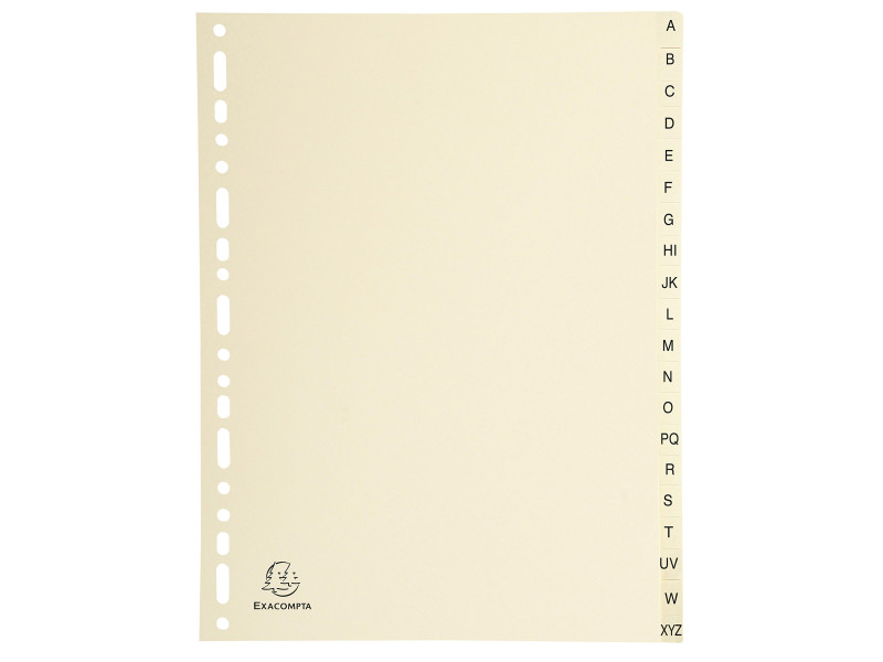 EXACOMPTA Intercalaires carte peau, A-Z, A4, 20 touches