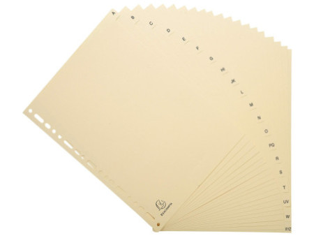 EXACOMPTA Intercalaires carte peau, A-Z, A4, 20 touches