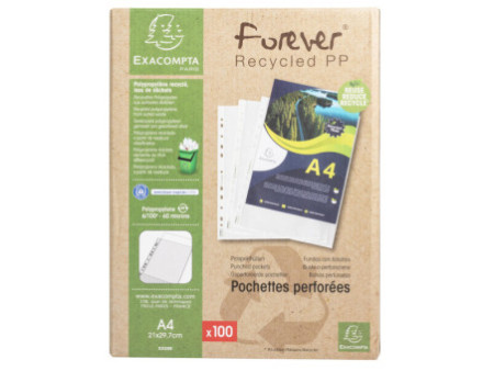 EXACOMPTA Pochette perforée Forever, A4, PP, grainé