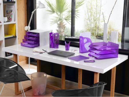 EXACOMPTA Module de classement ECOBOX, 4 tiroirs, violet