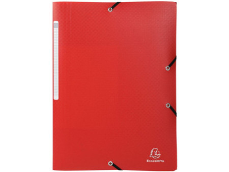 EXACOMPTA Chemise à élastiques Opaque, PP, A4, rouge