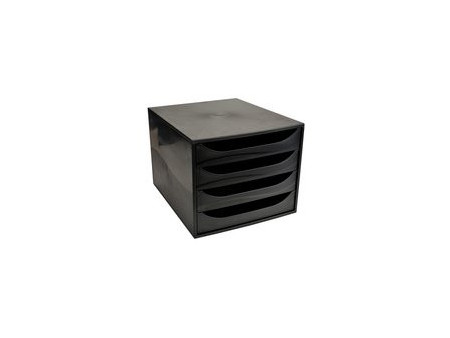 EXACOMPTA Module de classement ECOBOX, 4 tiroirs, noir