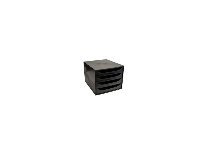 EXACOMPTA Module de classement ECOBOX, 4 tiroirs, noir