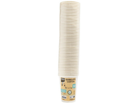 PROnappe Gobelet en carton, 0,2 l, blanc
