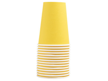 PROnappe Gobelet en carton, 0,2 l, jaune