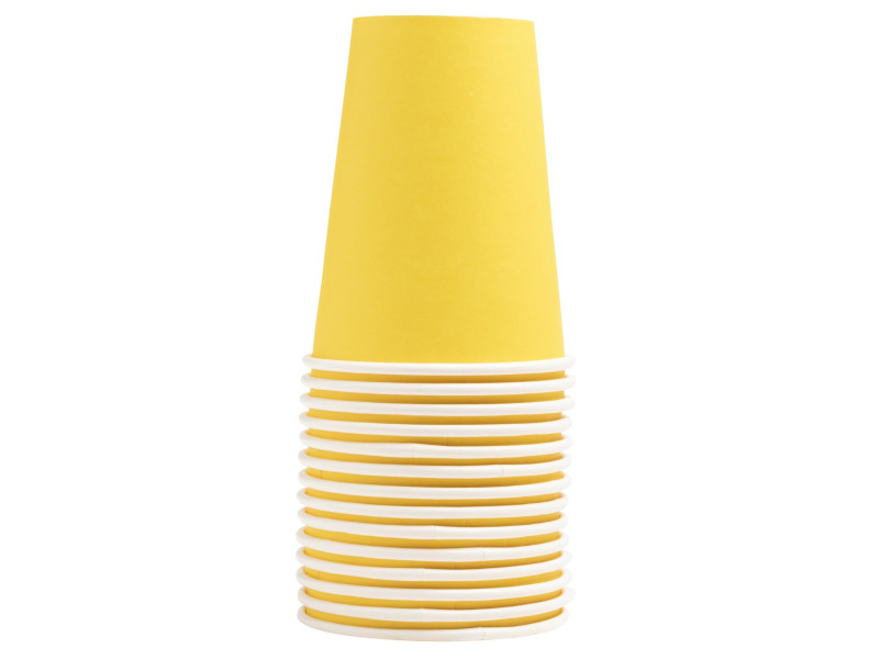 PROnappe Gobelet en carton, 0,2 l, jaune