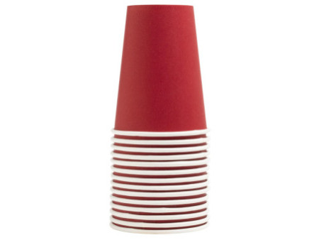 PROnappe Gobelet en carton, 0,2 l, rouge
