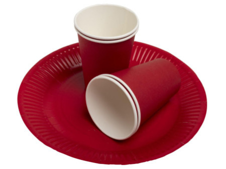 PROnappe Gobelet en carton, 0,2 l, rouge