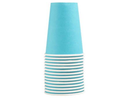 PROnappe Gobelet en carton, 0,2 l, bleu turquoise
