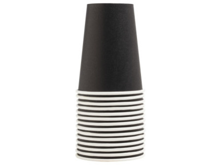 PROnappe Gobelet en carton, 0,2 l, noir