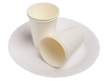 PROnappe Assiette en carton, rond, 230 mm, blanc