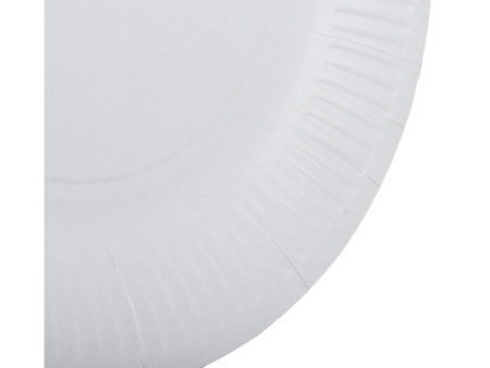 PROnappe Assiette en carton, rond, 230 mm, blanc