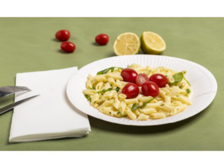 PROnappe Assiette en carton, rond, 230 mm, blanc