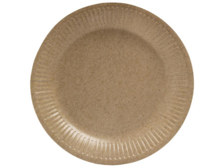 PROnappe Assiette en carton, rond, 230 mm, kraft