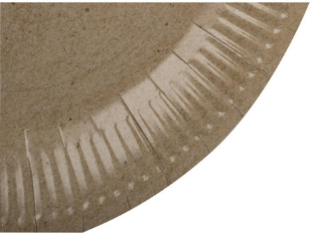 PROnappe Assiette en carton, rond, 230 mm, kraft