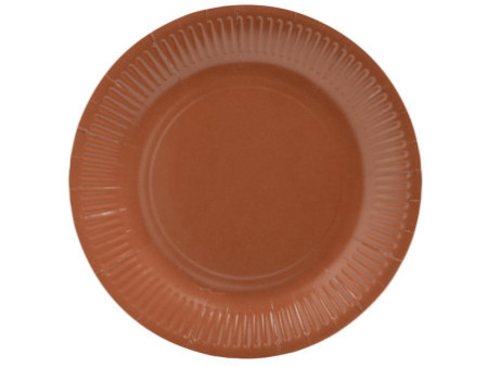 PROnappe Assiette en carton, rond, 230 mm, terracotta