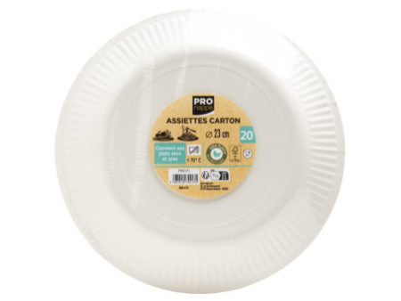 PROnappe Assiette en carton, rond, 230 mm, terracotta
