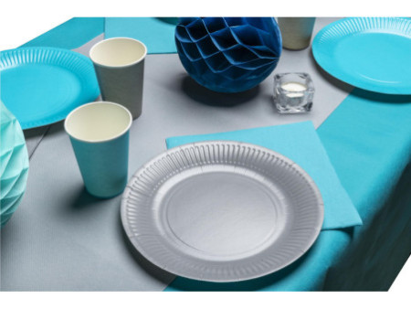 PROnappe Assiette en carton, rond, 230 mm, rose