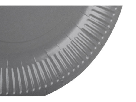 PROnappe Assiette en carton, rond, 230 mm, gris