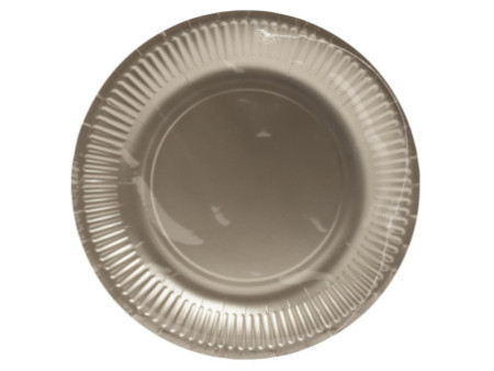 PROnappe Assiette en carton, rond, 230 mm, or
