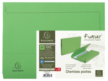 EXACOMPTA Pochette document FOREVER, A4, vert vif