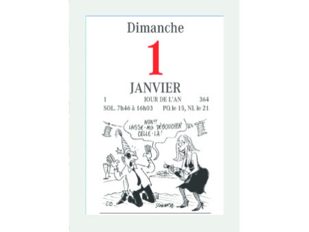 EXACOMPTA Bloc éphémeride neutre, 65 x 97 mm, 2027