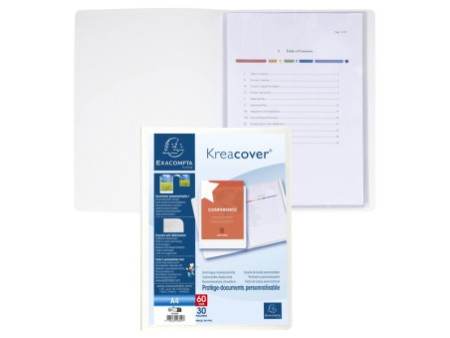 EXACOMPTA Protège-documents Kreacover, A4, 30 pochettes