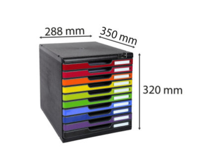 EXACOMPTA Module de classement MODULO A4, 10 tiroirs
