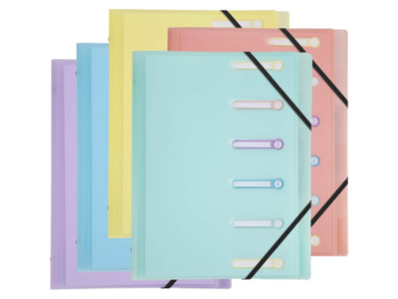 EXACOMPTA Trieur Chromaline, A4, 6 compartiments, assorti