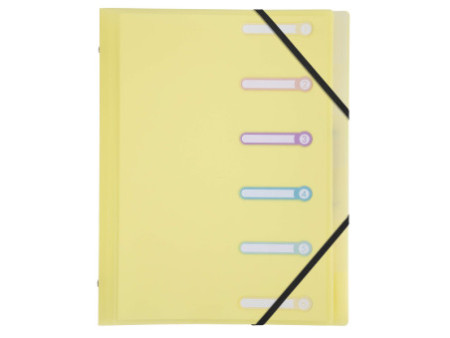 EXACOMPTA Trieur Chromaline, A4, 6 compartiments, assorti