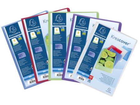 EXACOMPTA Protège-documents, A4, PP, 100 pochettes, assorti