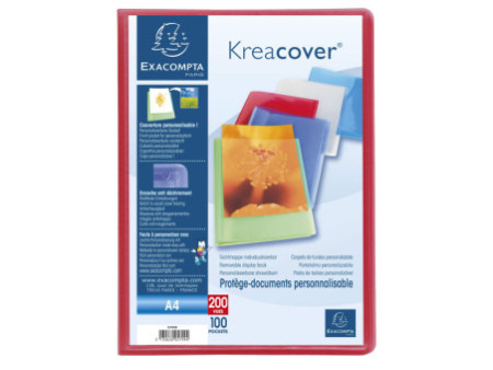 EXACOMPTA Protège-documents, A4, PP, 100 pochettes, assorti