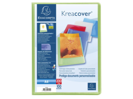 EXACOMPTA Protège-documents, A4, PP, 100 pochettes, assorti