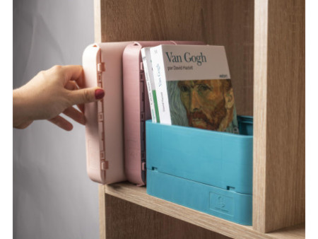 EXACOMPTA Boîte de rangement Smart Case Mini, bleu pacifique