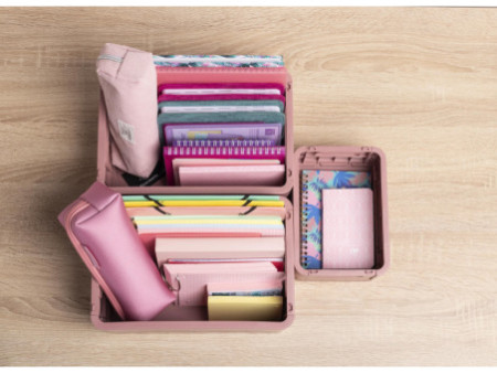 EXACOMPTA Boîte de rangement Smart Case Mini, vieux rose