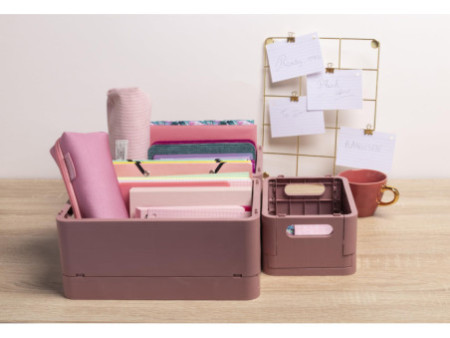 EXACOMPTA Boîte de rangement Smart Case Mini, vieux rose