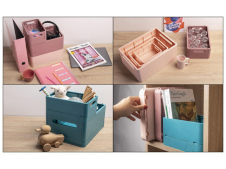 EXACOMPTA Boîte de rangement Smart Case Midi, nude