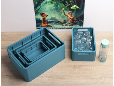 EXACOMPTA Boîte de rangement Smart Case Maxi, bleu pacifique