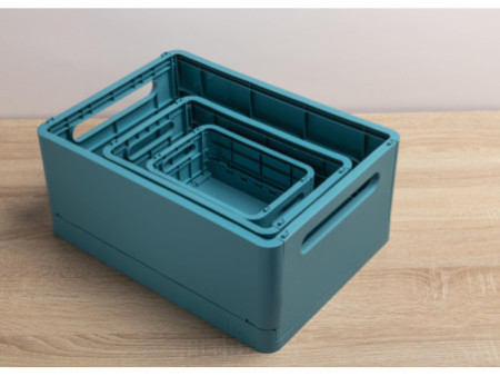EXACOMPTA Boîte de rangement Smart Case Maxi, bleu pacifique