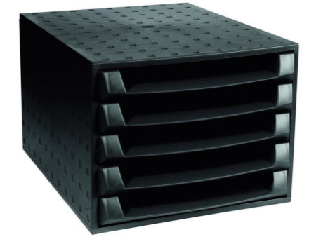 EXACOMPTA Module de classement THE BOX, 5 tiroirs, noir