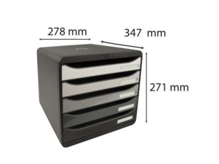 EXACOMPTA Module de classement BIG-BOX PLUS, 5 tiroirs,