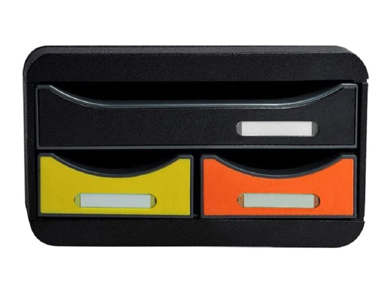 EXACOMPTA Module de classement SMALL-BOX 3 tiroirs, arlequin