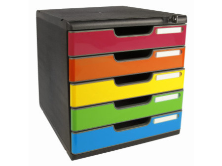 EXACOMPTA Module de classement MODULO A4 5 tiroirs, arlequin
